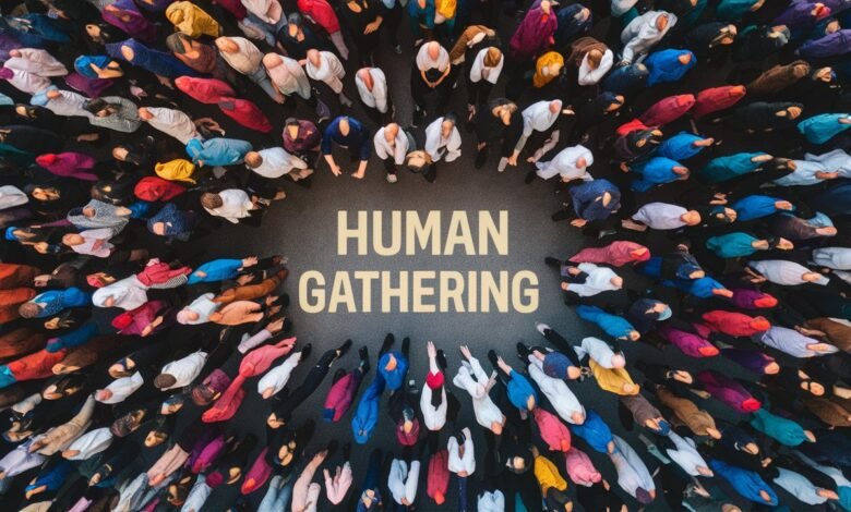 human gathering fake